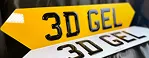 3D gel number plate