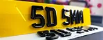 5D 5mm number plate