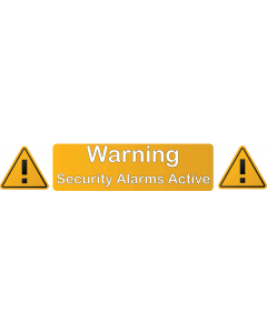Warning - Security Alarms Active