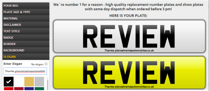 Review Number1Plates