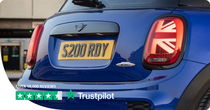 4D number plates on mini