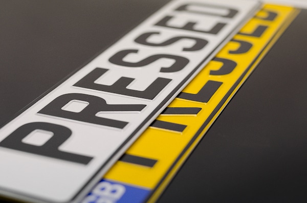 Pressed Metal Number Plates