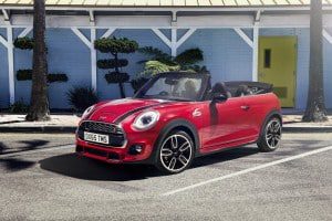 Red Mini Convertible 2016 John Cooper Works model