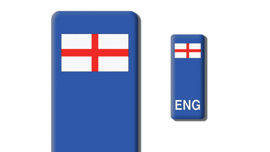 England Number Plate Stickers