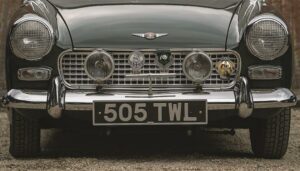 Vintage Plates On Mini Car