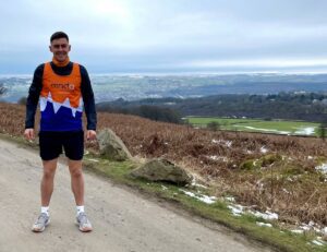 Tobias in his MNDA running vest