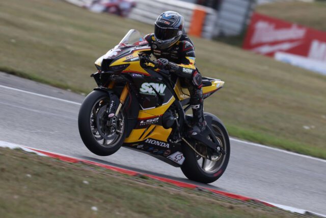 TAG Honda's Dan Linfoot at Snetterton